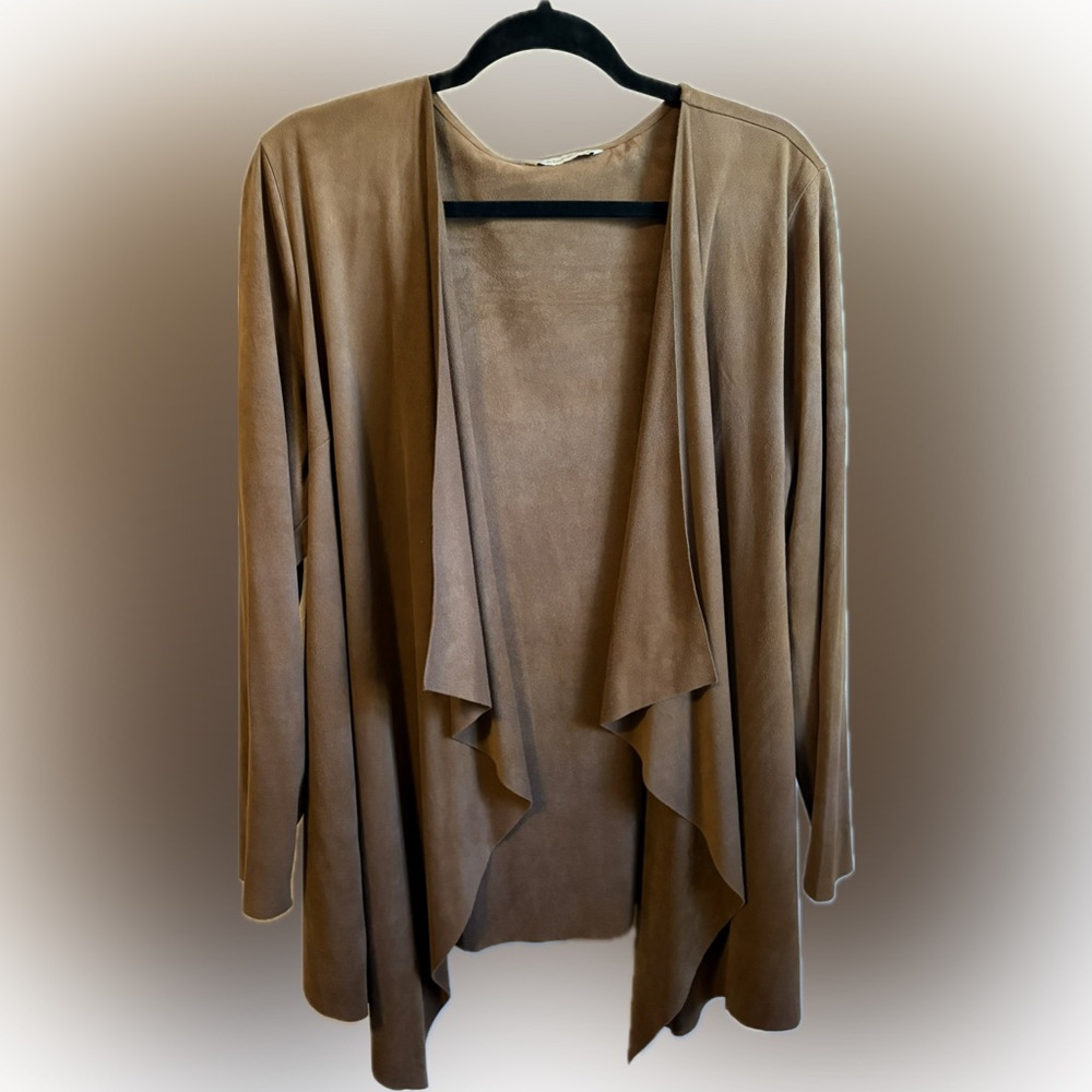 Soft Surroundings Brown “suede” topper